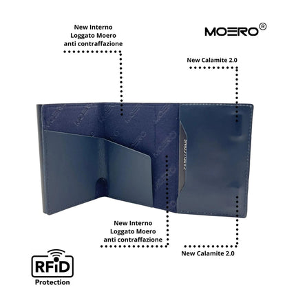 Moero Pro Prestige Blu Classic Portafoglio Slim PRO PRESTIGE CLASSIC BLUE Moero 