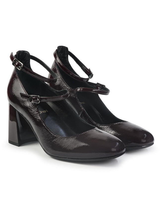 Nero Giardini Mary Jane con Doppio Cinturino in Vernice Bordo I514350D BORDO 613 Nero Giardini 