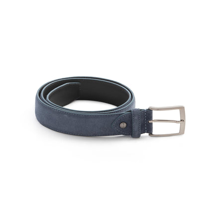 Cintura Uomo in Pelle Camoscio Blu - MARIO SPATARELLA