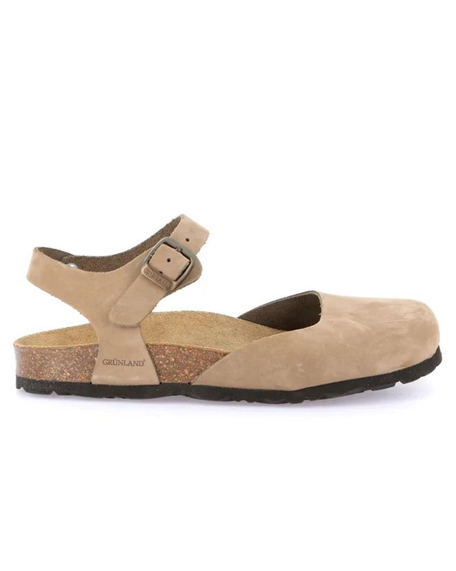 Grunland Sandali Sughero Pelle Nabuk Kaki SB0002 SARA KAKI Grunland 