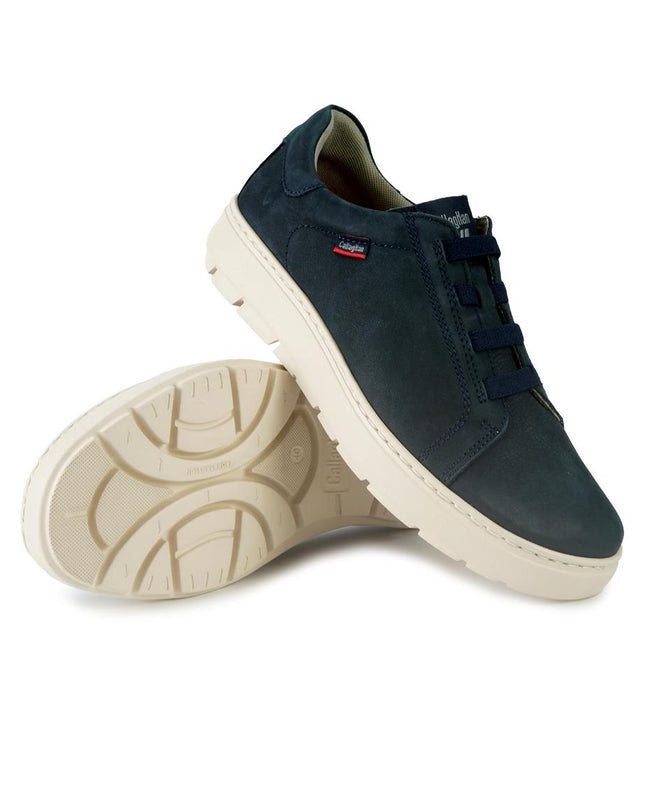 Callaghan Sneakers Uomo Bassa in Pelle Blu con Elastici 60603 ADAPTABLE AZUL Callaghan 