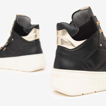 Sneakers Alta Donna Platform Pelle Nero I411633D NERO 100 Nero Giardini 