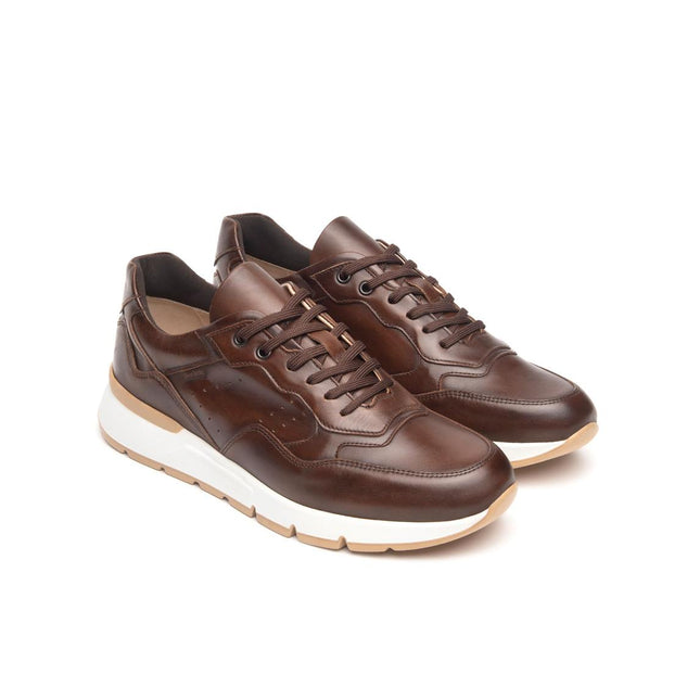 NeroGiardini Sneakers Bassa Uomo in Pelle Marrone E500640U BEIGE 412 Nero Giardini 