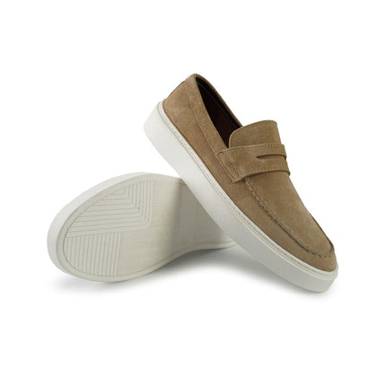 Vueva Mocassini Barca Uomo in Camoscio Beige MS638R03 BEIGE Vueva 