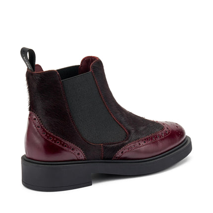 Frau Stivaletti Chelsea Oxford Donna in Cavallino Bordo 97Y8 HORSY BORDO Frau 