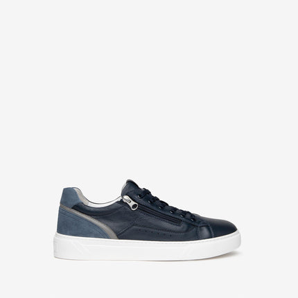Nero Giardini Sneakers Uomo in Pelle Blu con Zip E400241U BLU 200 Nero Giardini 