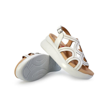 Callaghan Sandali Donna con Zeppa Platform in Pelle Bianca 29929 LLANA BLANCO Callaghan 