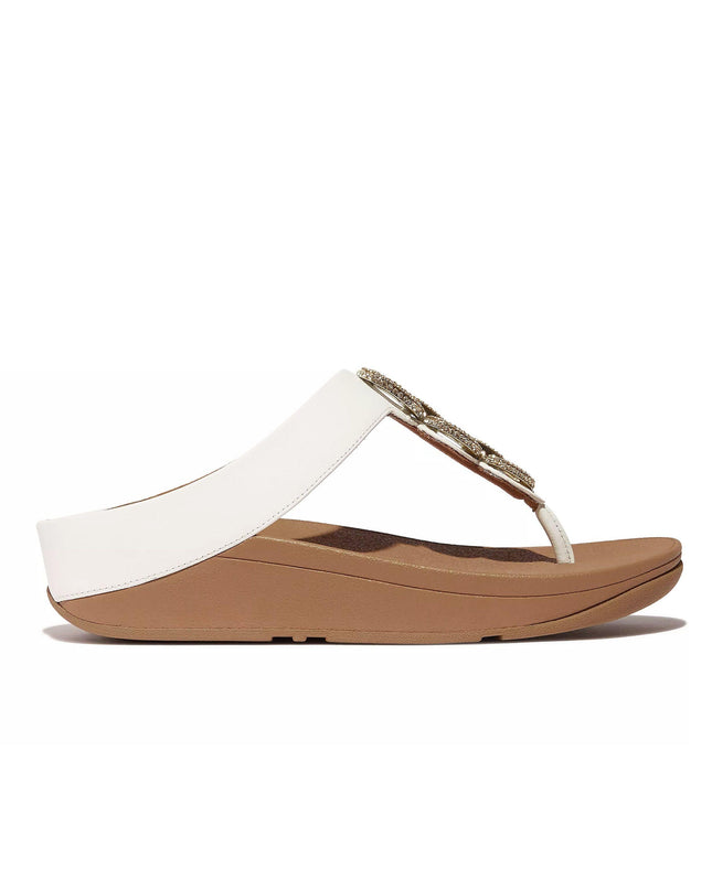 FitFlop Sandali Donna Infradito Bianco con Strass HX2-194 FINO CRYSTAL WHITE FitFlop 