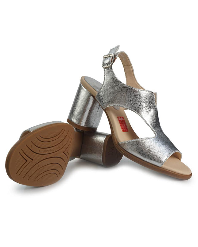 Callaghan Sandali Donna con Tacco in Pelle Argento 34103 KENDALL PLATA Callaghan 