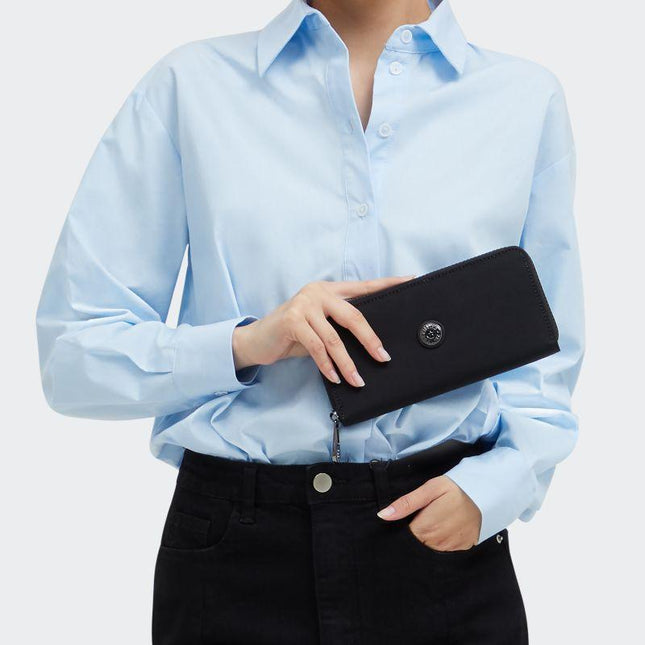 Portafogli Donna Lungo Nero MONEY WORLD ENDLESS BLACK Kipling 