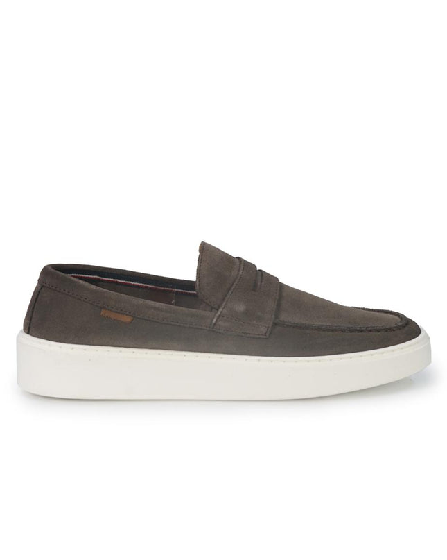 Vueva Mocassini Barca Uomo in Camoscio Grigio Taupe MS638R03 GREY Vueva 