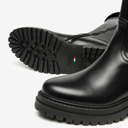 Nero Giardini Stivali Donna Gamba Alta Elasticizzata al Polpaccio Nero - MARIO SPATARELLA