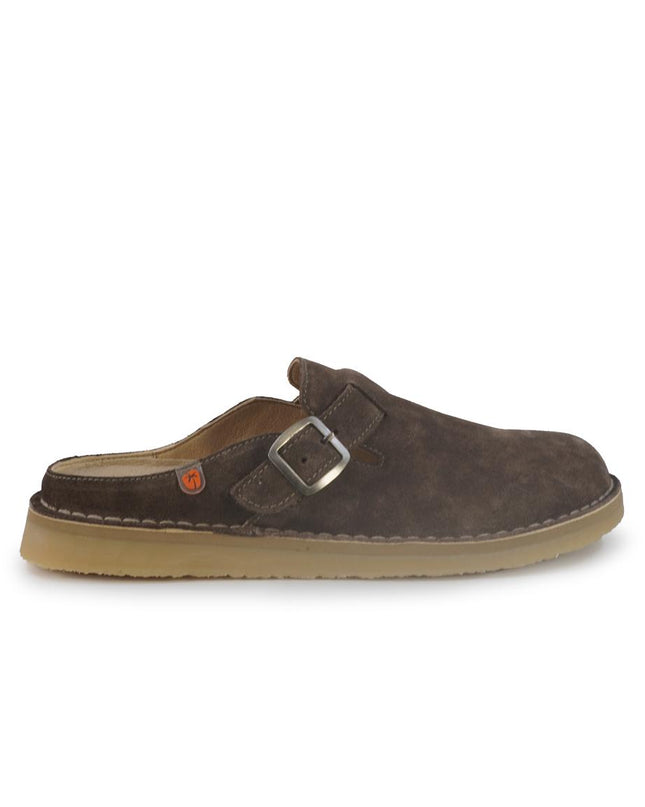 Jungla Sandalo Sabot Barefoot Donna con Fibbia in Camoscio Marrone 8483 MOUSSE LIGHT Jungla 