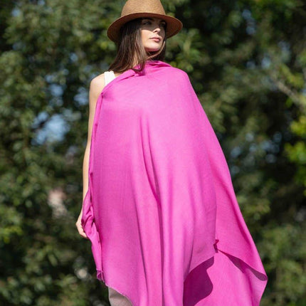 Scialle Lana Misto Seta Fuxia ASW T/U FUCHSIA Colores de Otono 