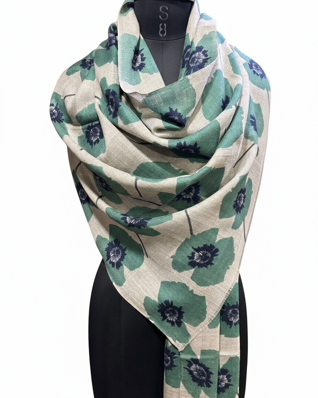 Foulard Spatarella in Cashmere Fantasia Multicolore PAPAVERI PAPAVERI 6 Spatarella 
