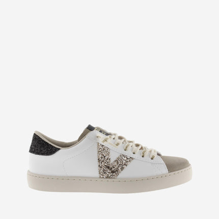 Sneakers Victoria Donna Bassa Pelle Bianco Glitter 1126228 BERLIN GLITTER Victoria 