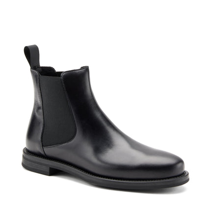 Frau Stivaletti Chelsea Donna Tacco Basso in Pelle Nero 98L3 SETA BLACK Frau 