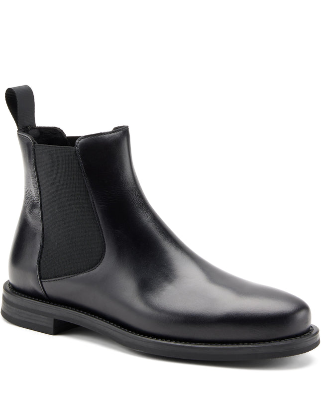 Frau Stivaletti Chelsea Donna Tacco Basso in Pelle Nero 98L3 SETA BLACK Frau 