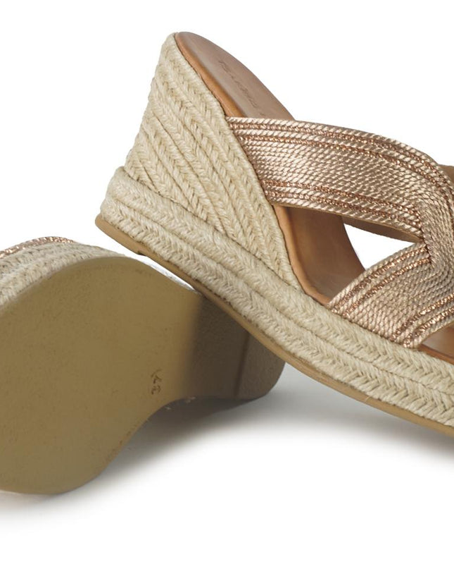 Sandali Donna Zeppa Corda 530 BALI PINK GOLD Tsakiris Mallas 