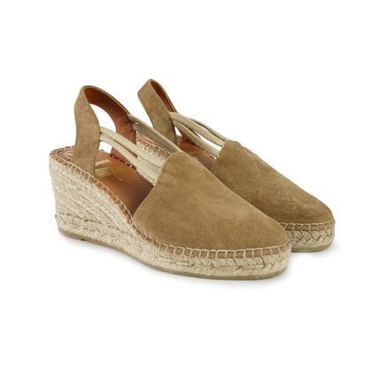 Viguera Espadrillas Alpargatas Donna con Elastici in Camoscio Whisky 1824 CUOIO Viguera 
