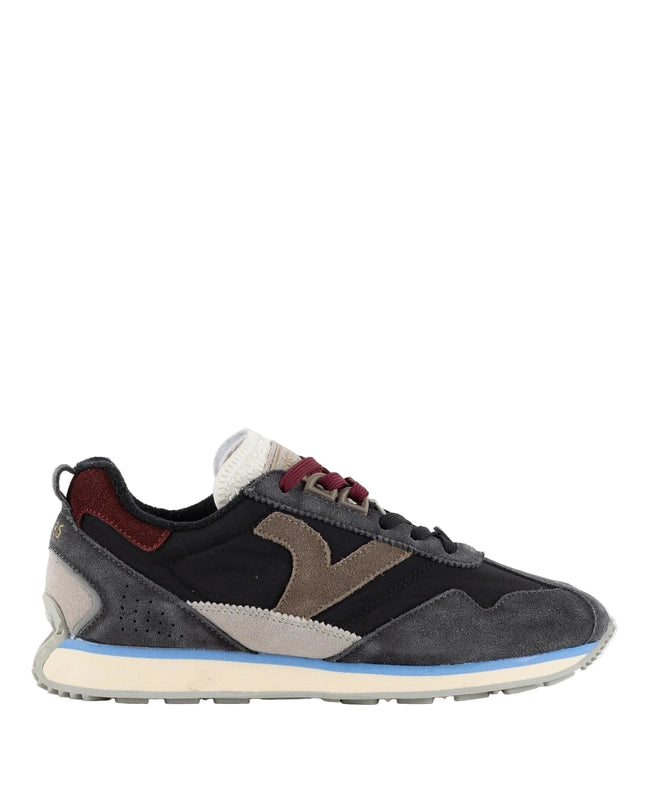 Victoria Sneakers Running Uomo in Pelle Nero Multi - MARIO SPATARELLA