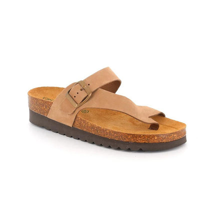 Grunland Sandali Infralluce Donna Plantare Sughero in Nabuk Taupe CB0327 HOLA TAUPE Grunland 