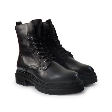 Vueva Stivaletti Anfibi Donna in Pelle Nero - MARIO SPATARELLA