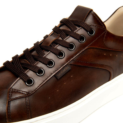 NeroGiardini Sneakers Bassa Uomo in Pelle Marrone E601150U BEIGE 412 Nero Giardini 