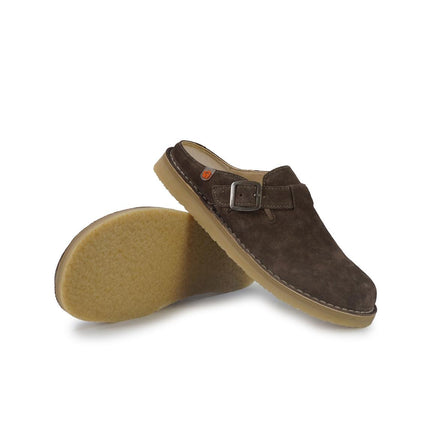 Jungla Sandalo Sabot Barefoot Donna con Fibbia in Camoscio Marrone 8483 MOUSSE LIGHT Jungla 