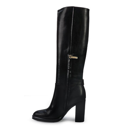 Gianni Crasto Stivale Donna in Pelle Nera con Tacco Alto e Sperone 8571 BLACK Gianni Crasto 