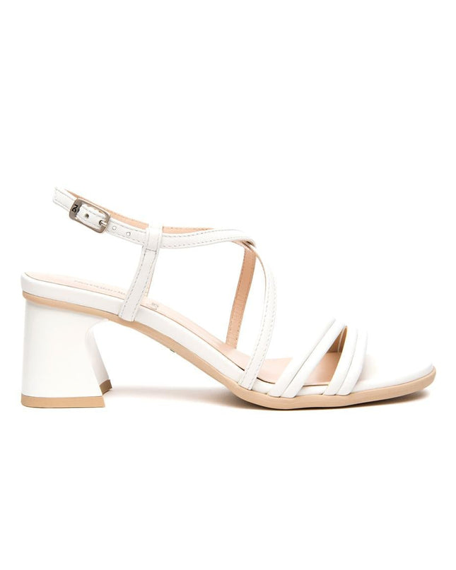 Nero Giardini Sandali Donna con Tacco in Pelle Bianca - MARIO SPATARELLA