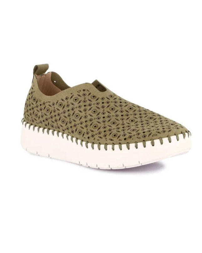 Grunland Slipon Traforata Donna in Tessuto Oliva SC6184 SILI VERDE Grunland 