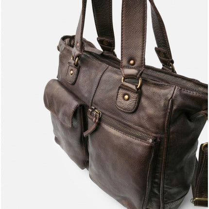 Biba Borsa Organizer con Tracolla in Pelle Marrone - MARIO SPATARELLA