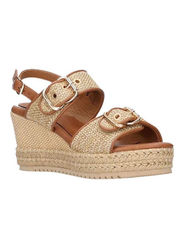 Jeep Sandalo Donna con Zeppa Platform in Tessuto Canvas Beige - MARIO SPATARELLA