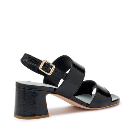 Frau Sandali Donna con Tacco in Vernice Nera 79T5 NERO Frau 