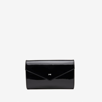 Nero Giardini Pochette Busta Clutch Donna in Vernice Nero - MARIO SPATARELLA