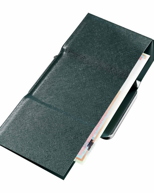 Moero M2 Pro Plus Saffiano Verde Green Portafoglio Slim M2 PRO PLUS SAFFIANO GREEN CARD BLACK Moero 