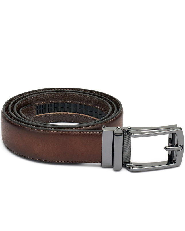 Frau Cintura Uomo con Chiusura a Scatto in Pelle Marrone 148C SHADE BROWN Frau 