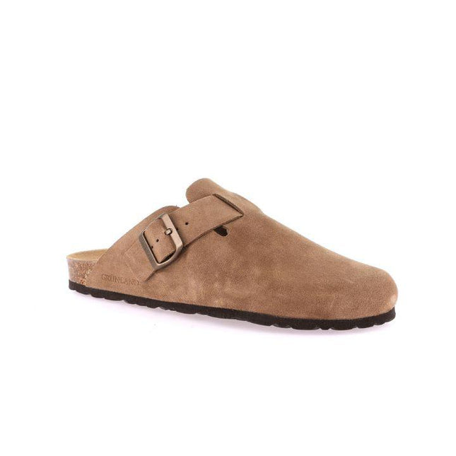 Grunland Sandali Plantare Morbido Sughero Bio Uomo in Camoscio Tortora Beige CB1800 ROBI TORTORA Grunland 