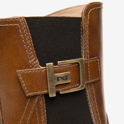 Nero Giardini Stivaletti Anfibi Doanna in Pelle Cuoio - MARIO SPATARELLA