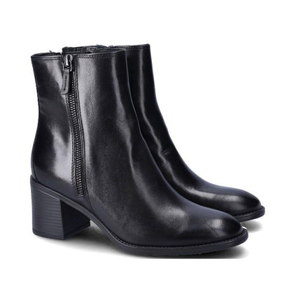 Stivaletti Donna con Tacco in Pelle Nero WH476H03P ROMA BLACK Vueva 