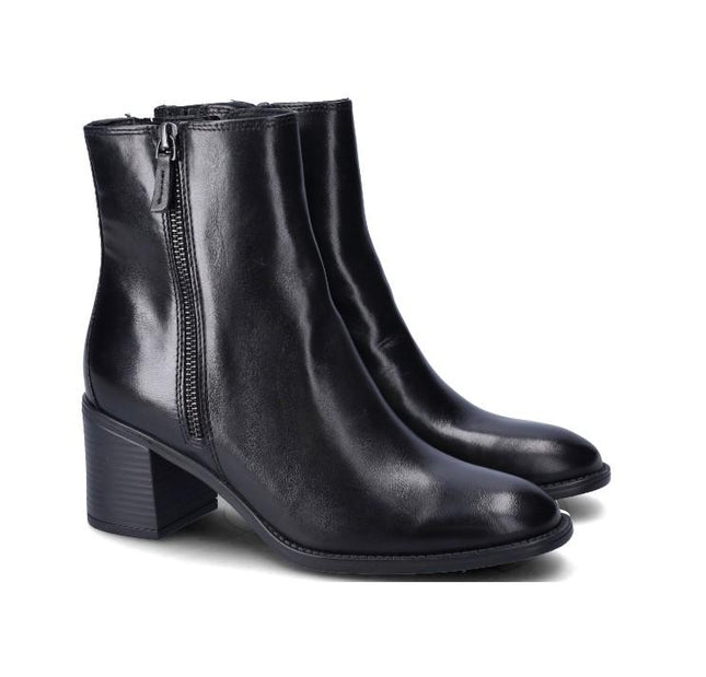 Stivaletti Donna con Tacco in Pelle Nero WH476H03P ROMA BLACK Vueva 