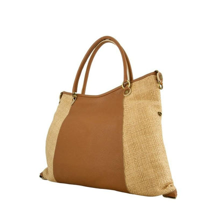 Gabs Borsa Donna in Pelle e Paglia THAMARA PLUS TG M CAMOSCIO CUOIO GOLD Gabs 