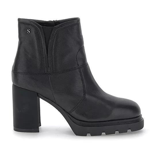 Stivaletti Donna Tacco Alto in Pelle Nero - MARIO SPATARELLA