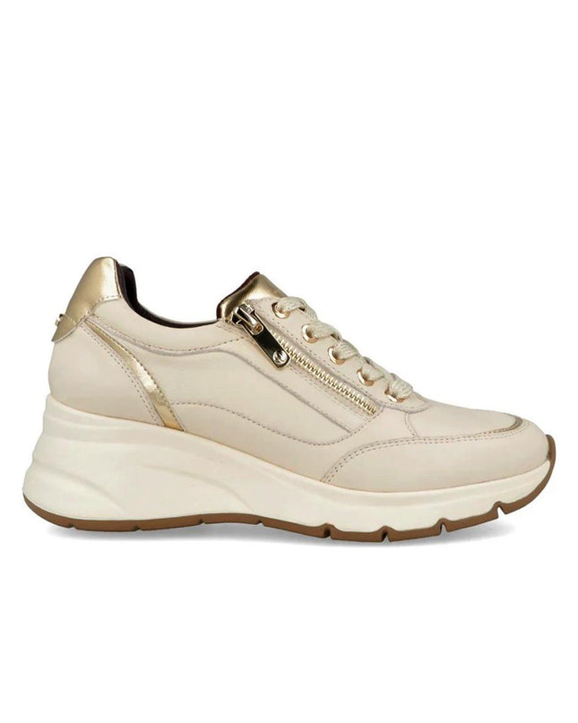 Impronte Sneakers Donna Lacci e Zip in Pelle Off White BARENA ZIP OFF WHITE Impronte 