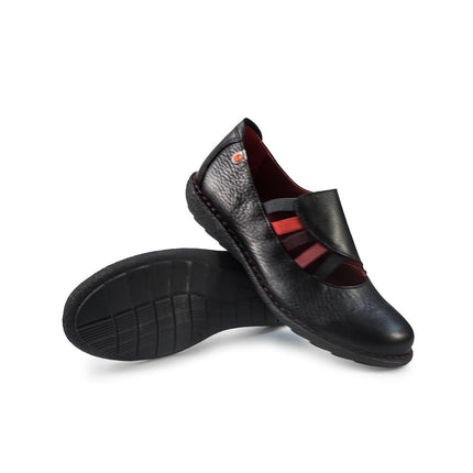Jungla Mocassini Donna con Elastici in Pelle Nero 8400 BLACK Jungla 