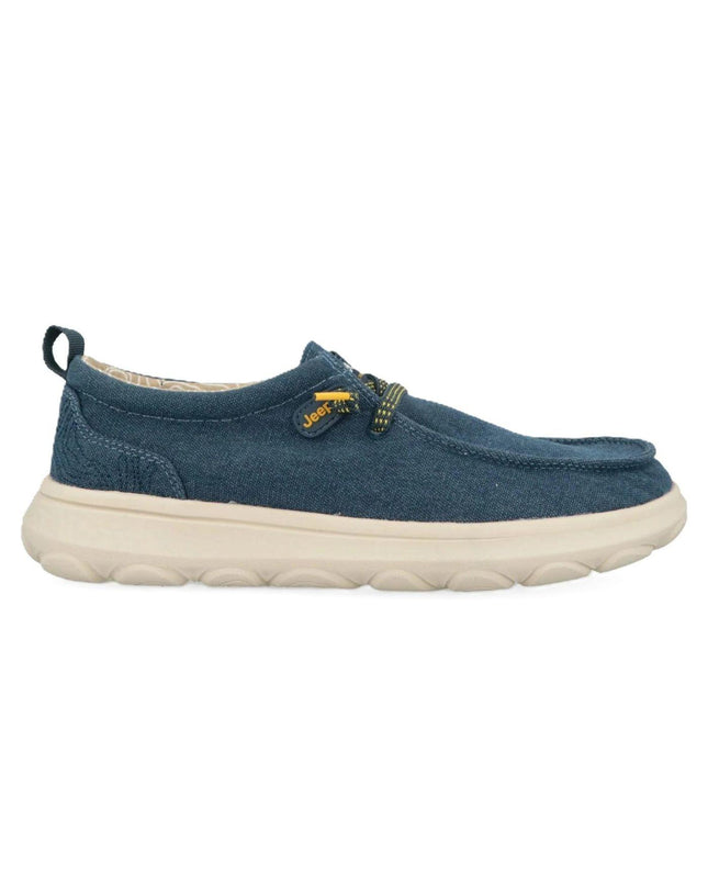Jeep Wallabee Slip On Uomo in Tessuto Blu - MARIO SPATARELLA