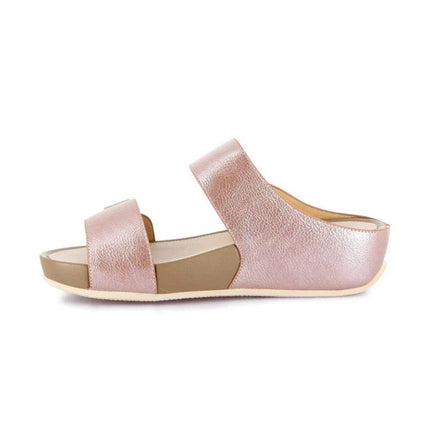 Grunland Sandalo Donna Ciabatta Confort con Velcro in Tessuto Cipria - MARIO SPATARELLA