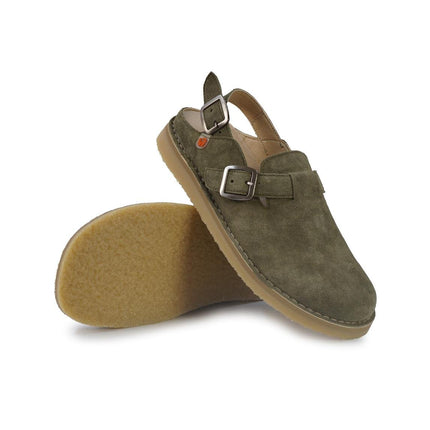 Jungla Sabot con Cinturino Barefoot Donna in Camoscio Verde - MARIO SPATARELLA