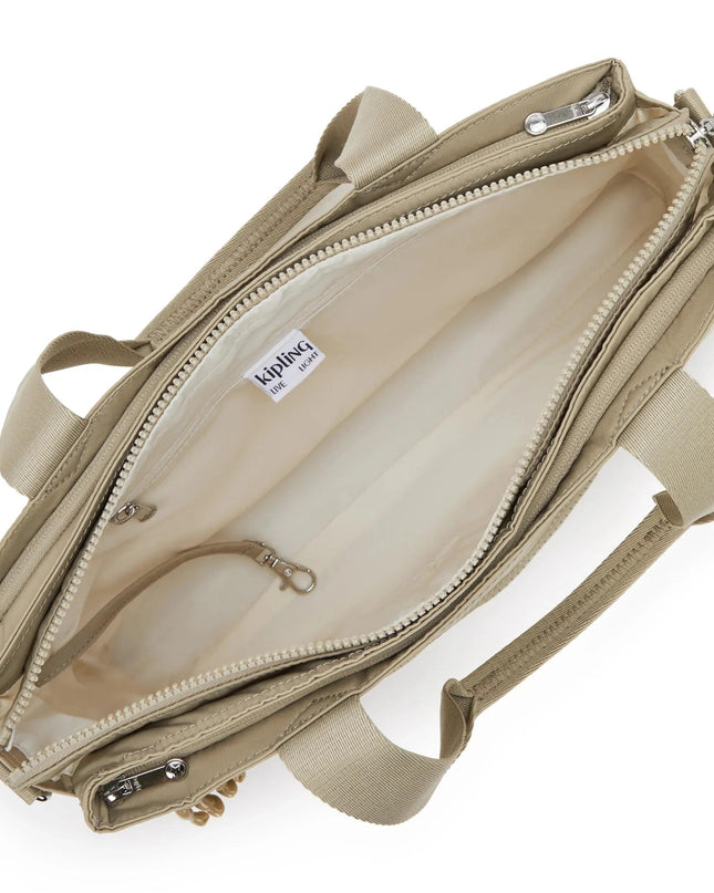 Borsa Lavoro Kipling Lapdop 13 Pollici con Tracolla in Tessuto Beige ELYSIA WORK S BOHO TAN Kipling 
